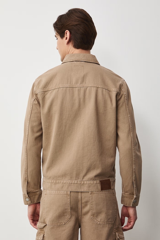 Odzież Medicine kurtka jeansowa męska bawełniana RS26-KUM513 beżowy