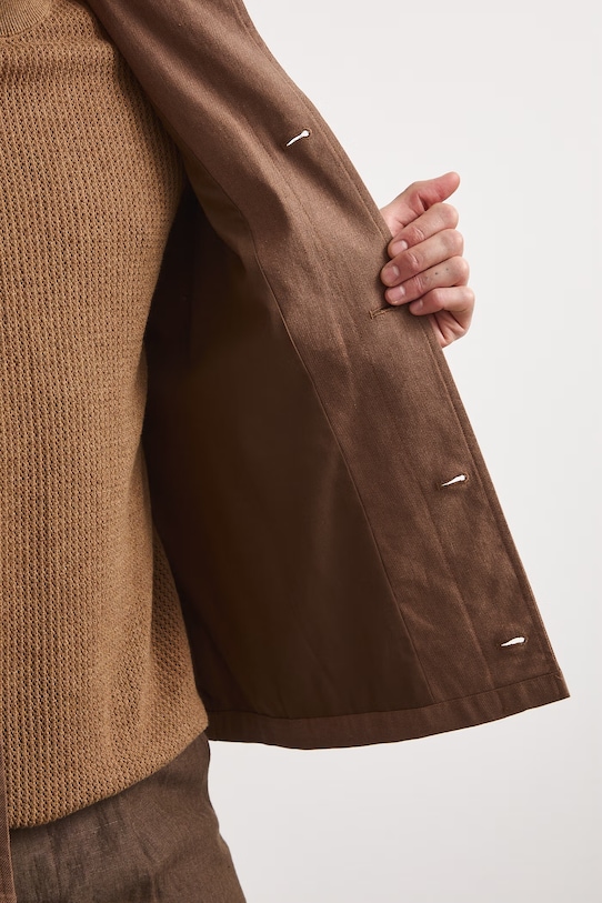 Kurtka koszulowa męska z lnem RS26-KUM910