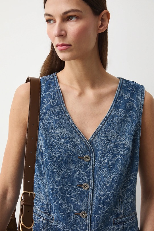 Medicine kamizelka jeansowa RS26-KZD300 niebieski