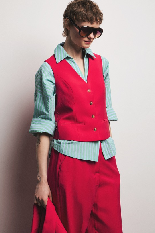 Medicine γιλέκο γυναικείο με βισκόζη ροζ RS26-KZD600