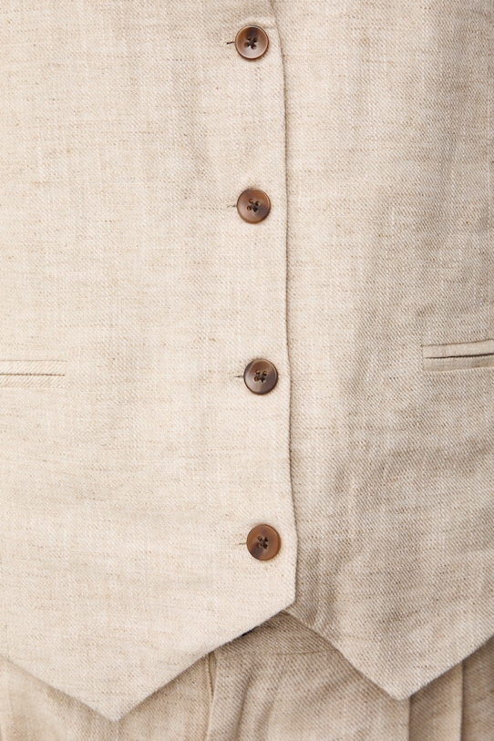 Medicine kamizelka damska lniana RS26-KZD700 beżowy