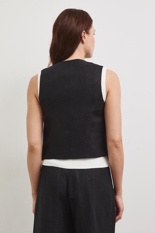 Odzież Medicine kamizelka damska lniana RS26-KZD700 czarny