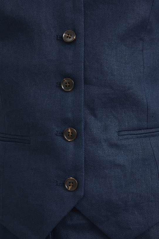 Kamizelka jednorzędowa damska lniana RS26-KZD801