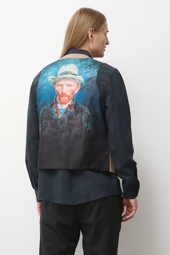 Kamizelka męska z kolekcji Eviva L'arte beżowy RS26-KZM220