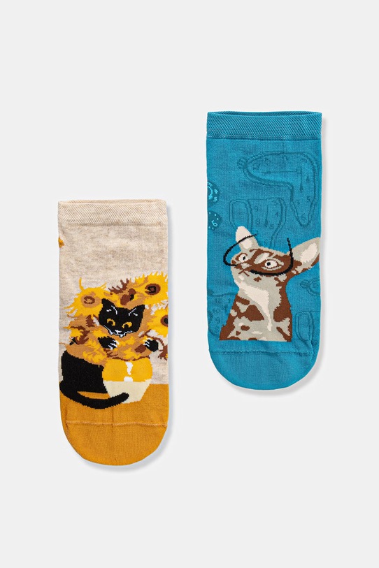 Medicine skarpetki bawełniane 2-pack skarpetki krótkie multicolor RS26-LGD309