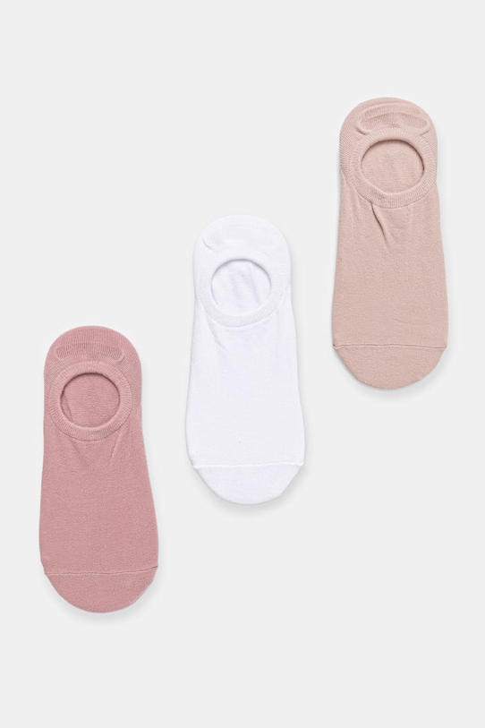 Skarpety stopki damskie bawełniane gładkie 3-pack multicolor RS26-LGD525