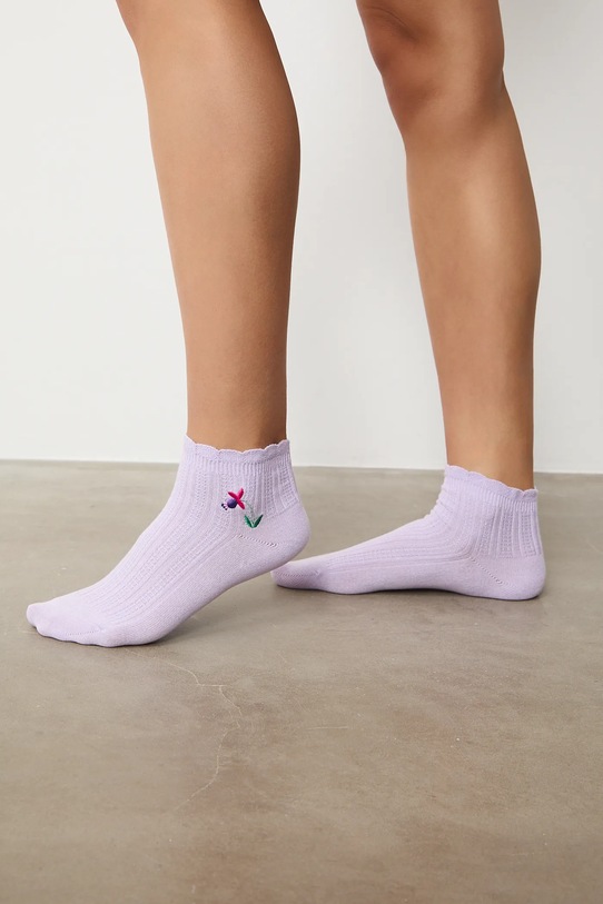 Skarpety damskie bawełniane roślinne 2-pack RS26-LGD537 multicolor