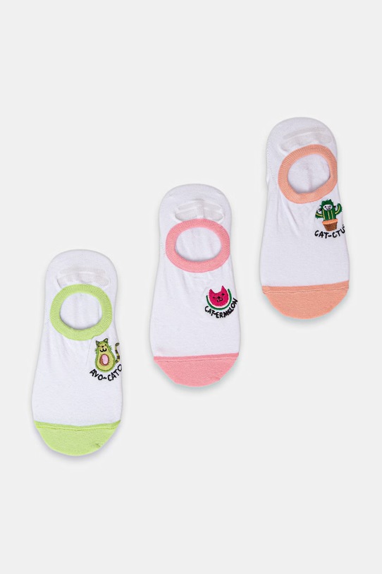 Medicine skarpety stopki damskie bawełniane 3-pack multicolor RS26-LGD702