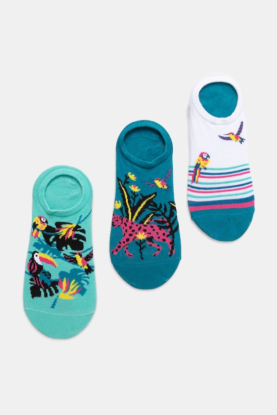 Skarpety damskie z motywem zwierzęcym 3-pack multicolor RS26-LGD711