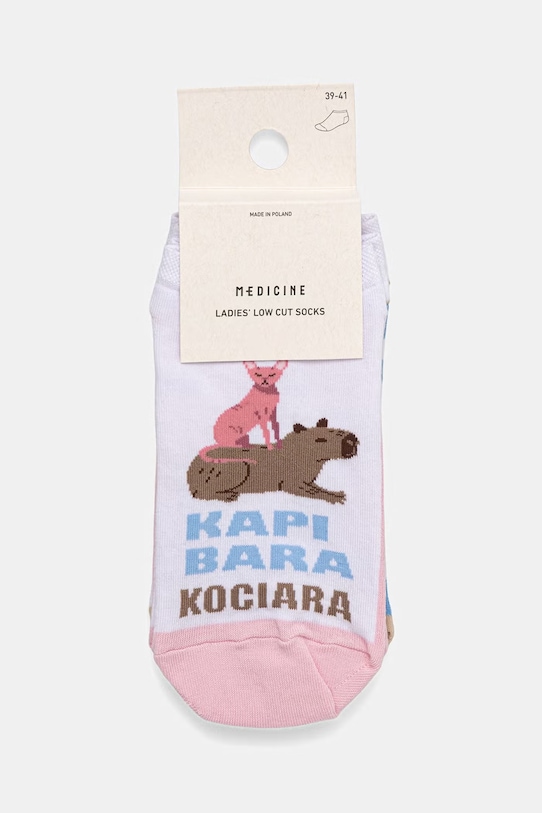 Odzież Skarpety damskie bawełniane z motywem zwierzęcym 2-pack RS26-LGD800 multicolor