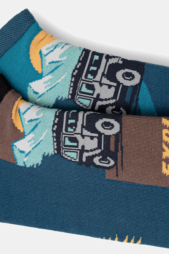 Skarpetki bawełniane męskie wzorzyste (2-pack) RS26-LGM302 multicolor RS26