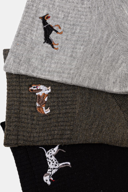 Skarpety męskie z włókna bambusowego z motywem zwierzęcym 3-pack RS26-LGM533 multicolor RS26