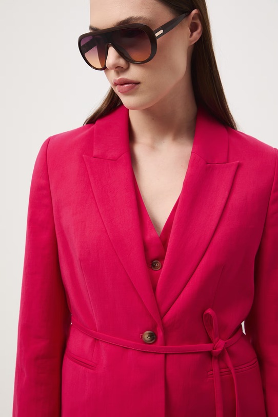 Medicine marynarka damska z wiskozy różowy RS26-MKD600