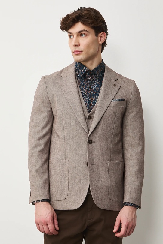 Medicine marynarka tkanina brązowy RS26-MKM324