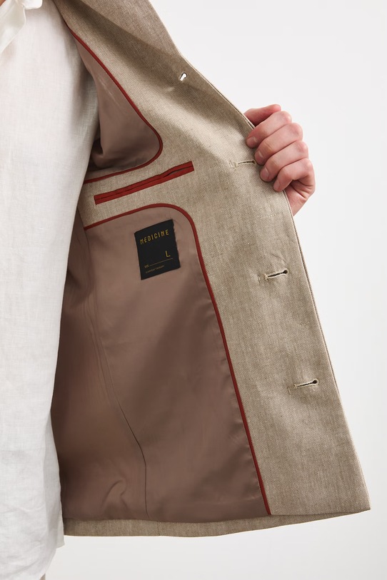 Marynarka męska z lnem RS26-MKM920