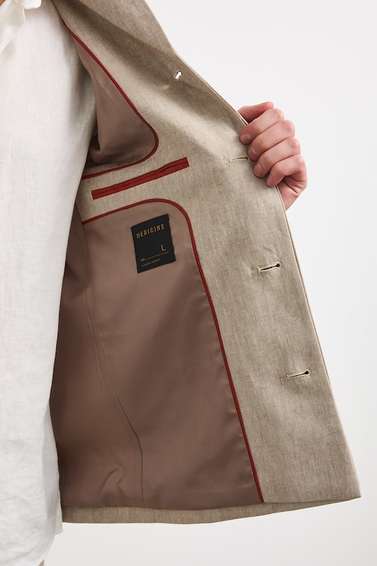 Marynarka męska z lnem RS26-MKM920