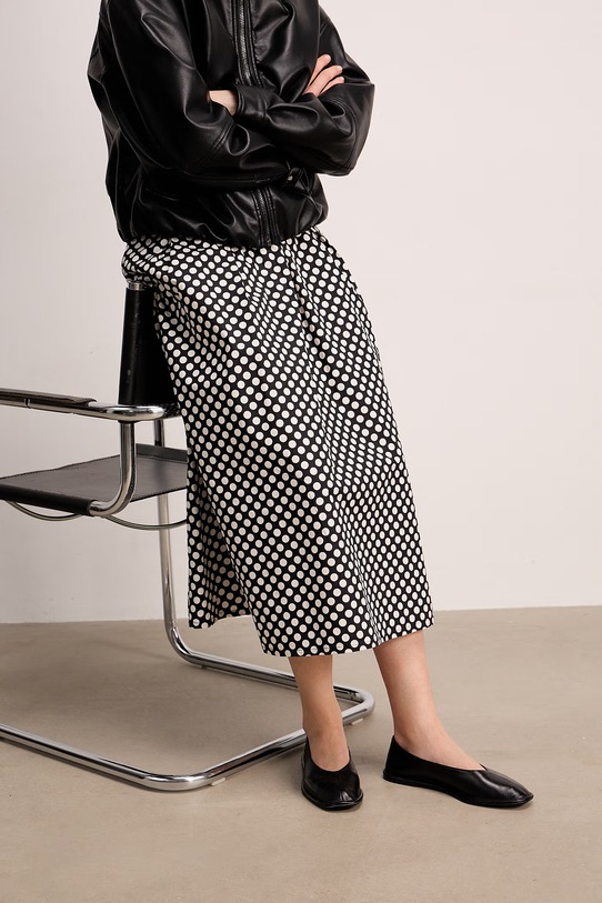 Medicine Μπαλαρίνες δερμάτινες μαύρο RS26-OBD412