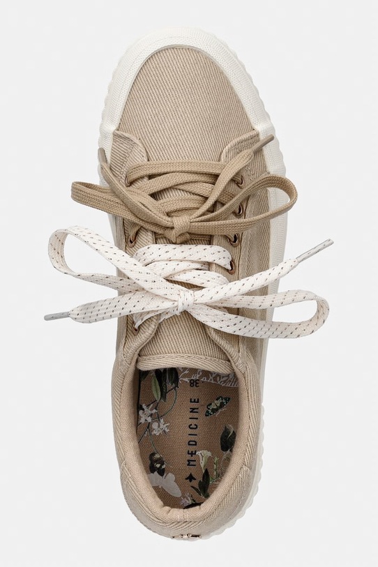 Medicine trampki damskie bawełniane beżowy RS26-OBD502