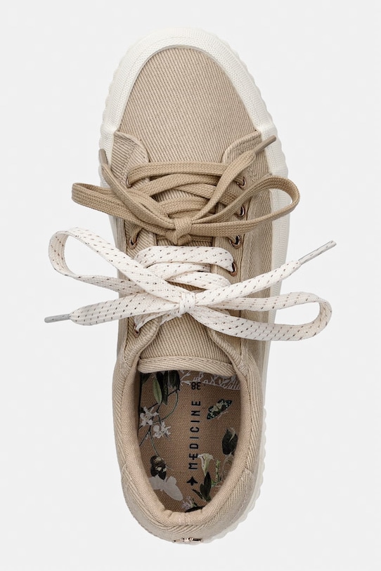 Medicine trampki damskie bawełniane beżowy RS26-OBD502