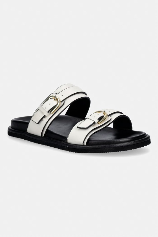 Klapki damskie skórzane beżowy RS26-OBD508