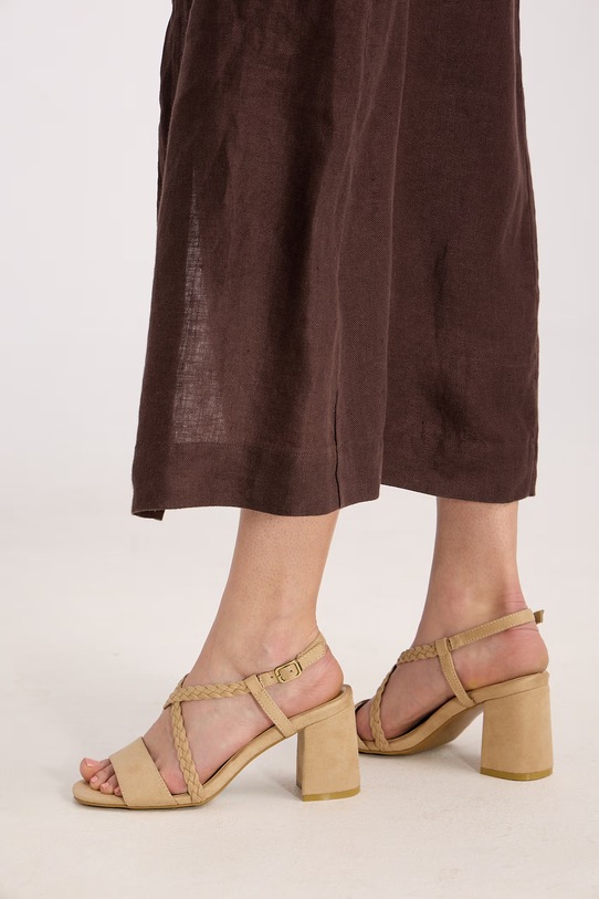 Medicine sandale cu toc bej RS26-OBD719