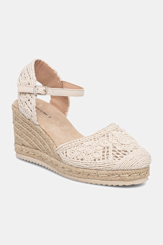 Sandały na koturnie damskie espadrylowe RS26-OBD806 beżowy RS26