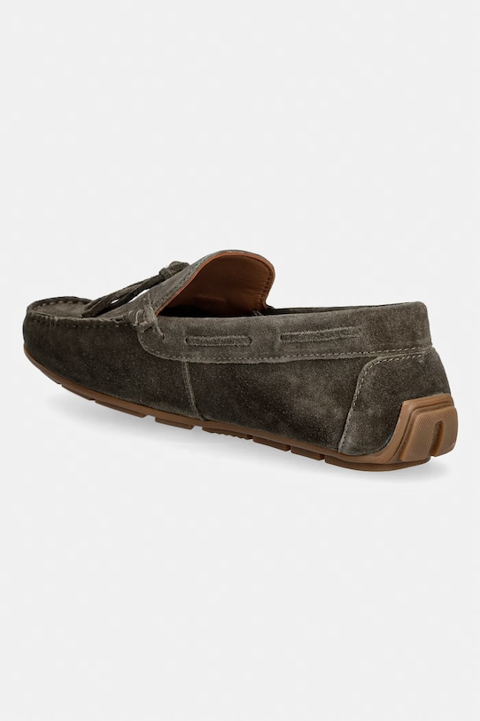 Medicine mokasyny męskie zamszowe zielony RS26-OBM404