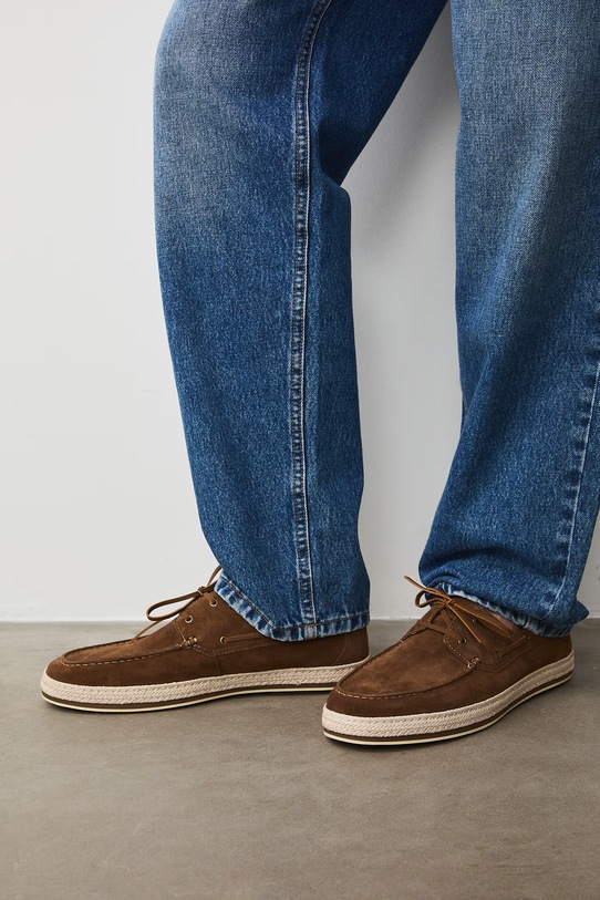 Obuwie Medicine mokasyny męskie zamszowe RS26-OBM405 brązowy