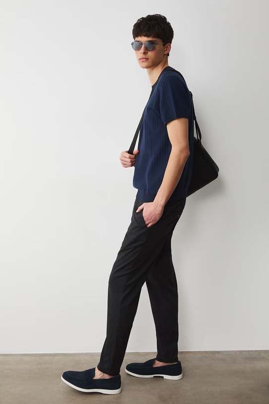 Medicine mokasyny męskie zamszowe RS26-OBM408