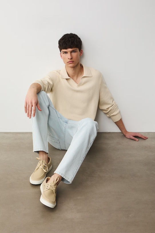 Medicine espadryle męskie beżowy RS26-OBM505