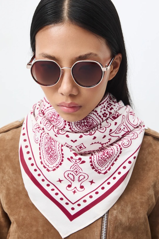 Medicine okulary przeciwsłoneczne okrągłe damskie brązowy RS26-OKD303