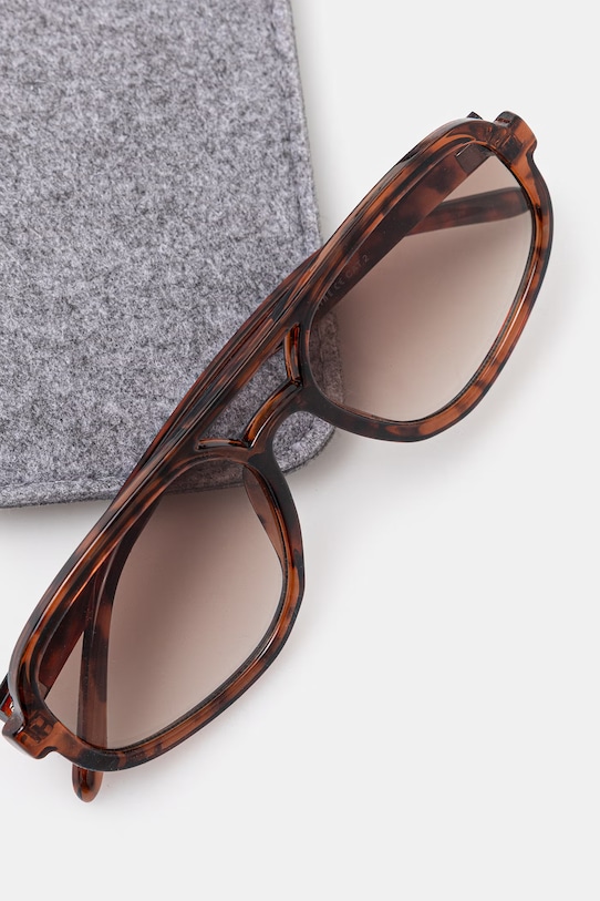 Medicine okulary przeciwsłoneczne pilotki damskie brązowy RS26-OKD504