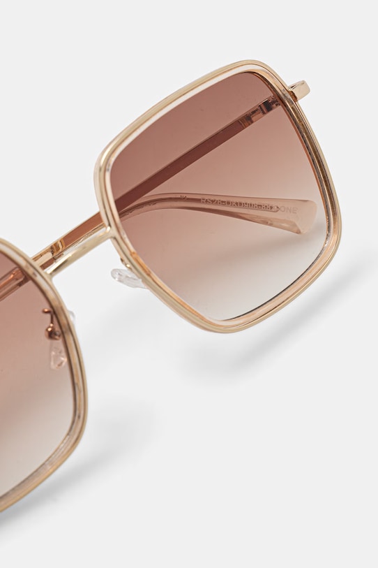 Akcesoria Okulary przeciwsłoneczne kwadratowe damskie RS26-OKD908 brązowy