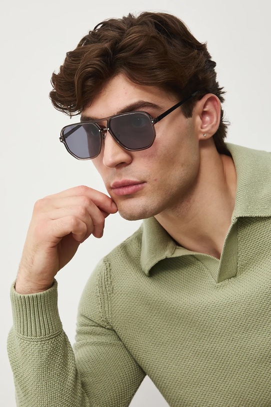 Medicine okulary przeciwsłoneczne pilotki męskie czarny RS26-OKM502