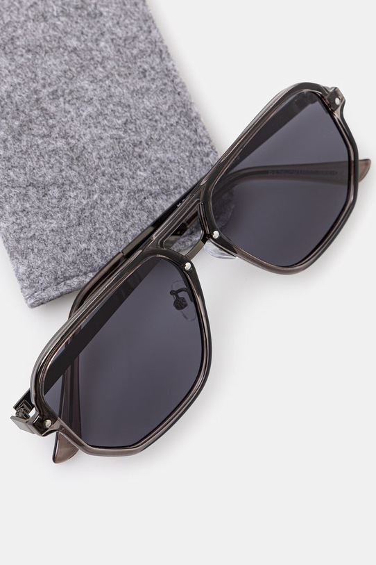 Medicine okulary przeciwsłoneczne pilotki męskie czarny RS26-OKM502