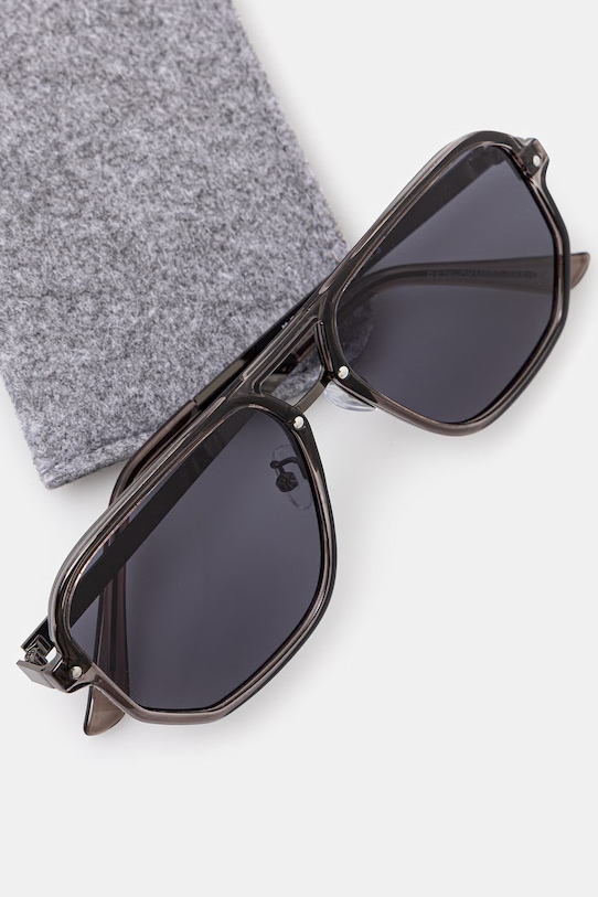 Medicine okulary przeciwsłoneczne pilotki męskie czarny RS26-OKM502