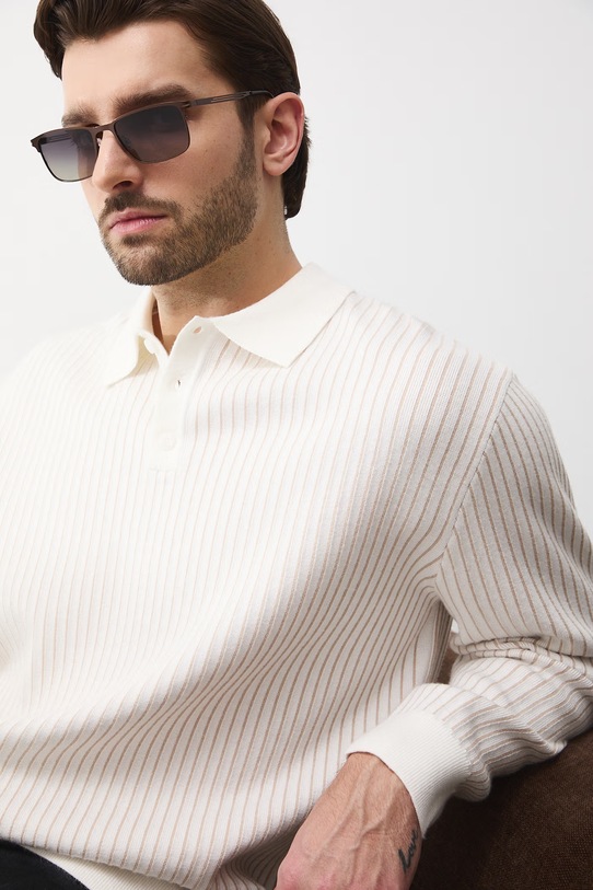 Medicine okulary przeciwsłoneczne kwadratowe męskie brązowy RS26-OKM506