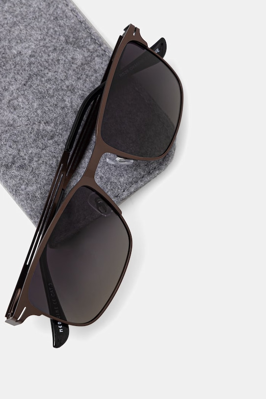 Medicine okulary przeciwsłoneczne kwadratowe męskie brązowy RS26-OKM506