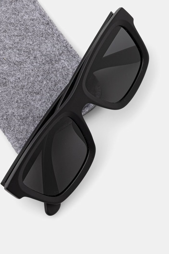 Medicine okulary przeciwsłoneczne kwadratowe męskie czarny RS26-OKM507