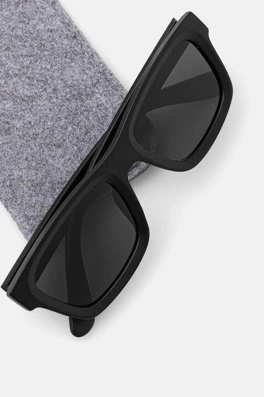 Medicine okulary przeciwsłoneczne kwadratowe męskie czarny RS26-OKM507