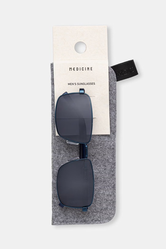 Akcesoria Okulary przeciwsłoneczne kwadratowe męskie RS26-OKM702 niebieski