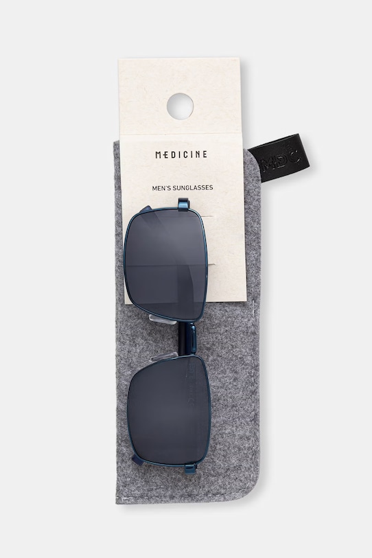 Akcesoria Okulary przeciwsłoneczne kwadratowe męskie RS26-OKM702 niebieski