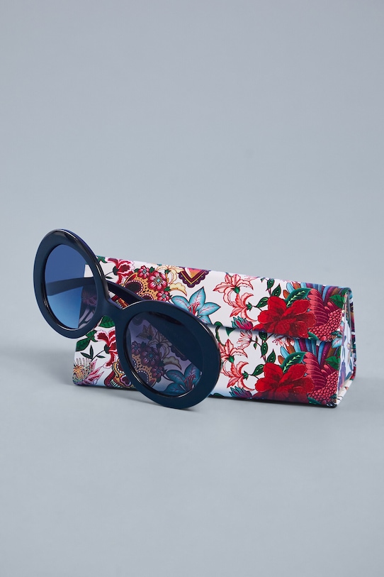 Etui na okulary damskie wzorzyste multicolor RS26-OKU400