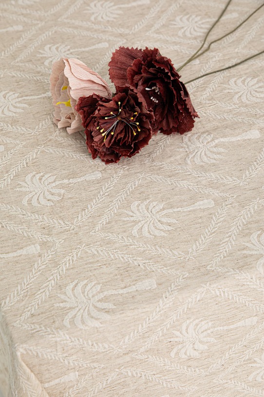 Kuchnia i jadalnia Obrus z dodatkiem lnu RS26-ORU905 beżowy