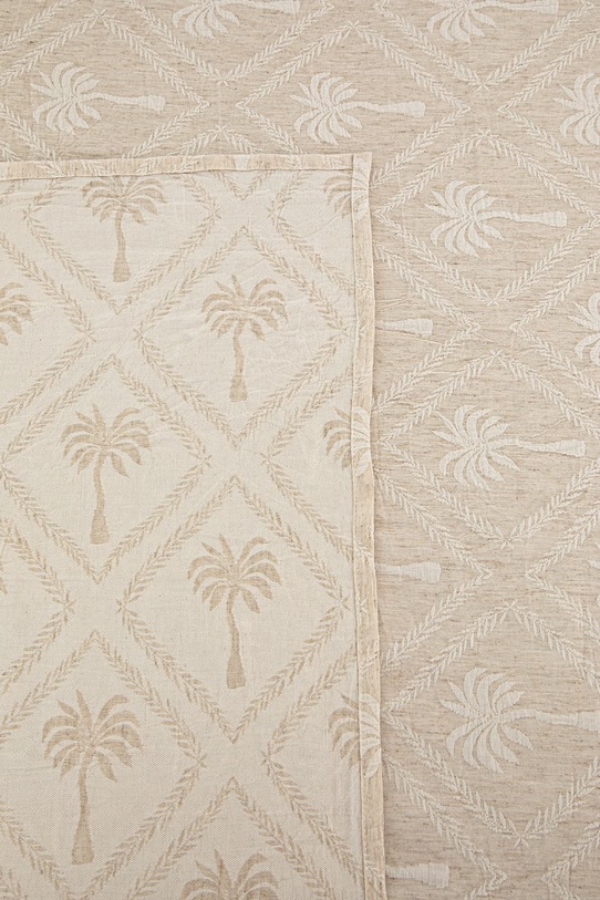 Obrus z dodatkiem lnu beżowy RS26-ORU905