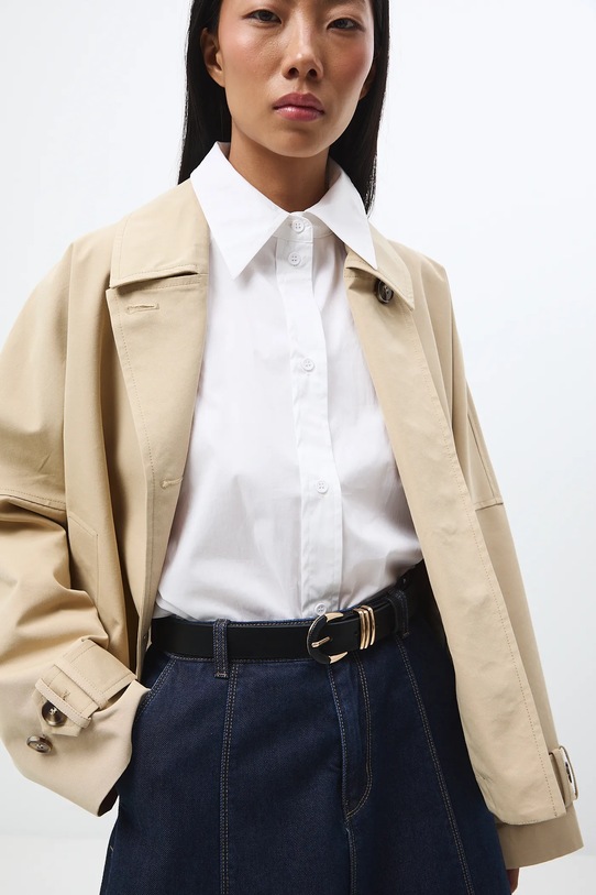 Pasek damski ze skóry ekologicznej czarny RS26-PAD301