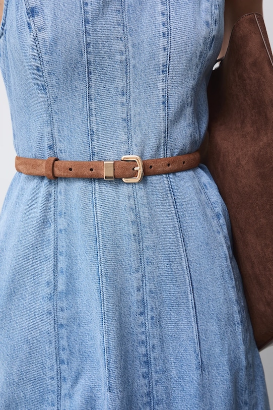 Medicine pasek damski brązowy RS26-PAD507