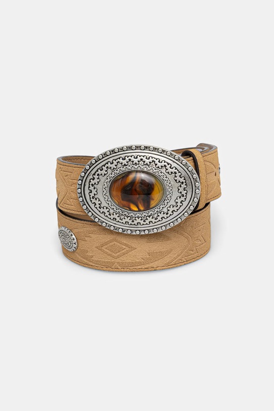 Medicine pasek damski z imitacji skóry beżowy RS26-PAD704