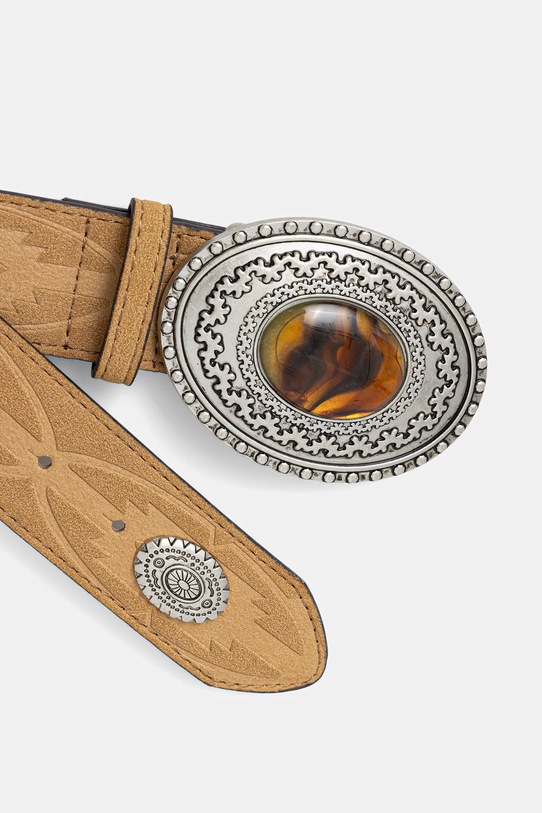 Medicine pasek damski z imitacji skóry RS26-PAD704 beżowy RS26