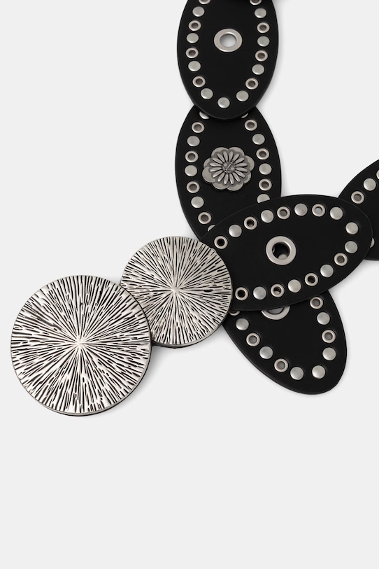 Medicine szeroki pasek damski z imitacji skóry RS26-PAD705 czarny RS26